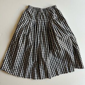 Black and White Gingham Summer Skirt- XS Women